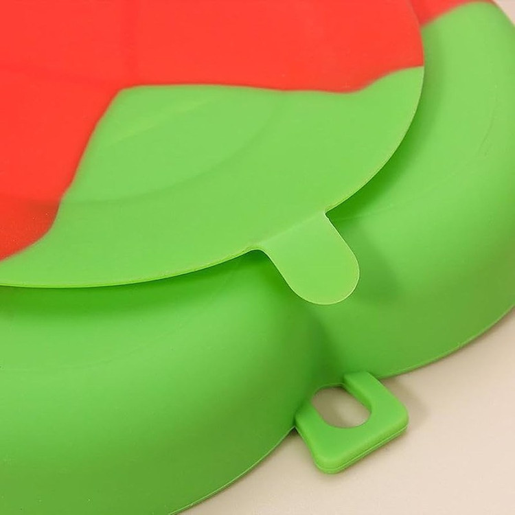 ست ظرف غذا سیلیکونی کودک طرح توت فرنگی ۵ تکه