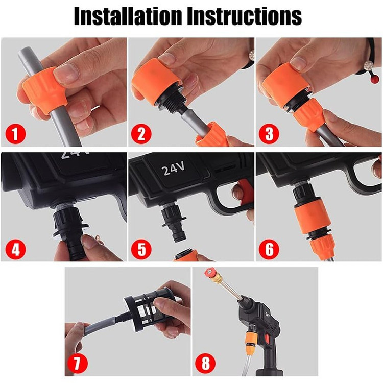 کارواش شارژی سه حالته cleaning gun توان 48 وات