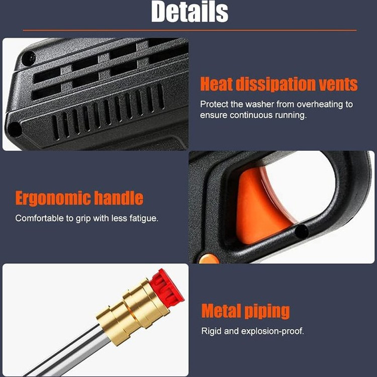 کارواش شارژی سه حالته cleaning gun توان 48 وات